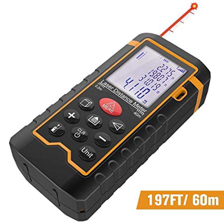 Hurricane Pocket Digital Laser Measure 95Ft M/In/Ft Mute Laser Distance Meter with 2 Battery Included,Backlit LCD Display